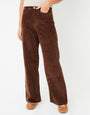 Chocolate Brown Wide Leg Corduroy Jeans