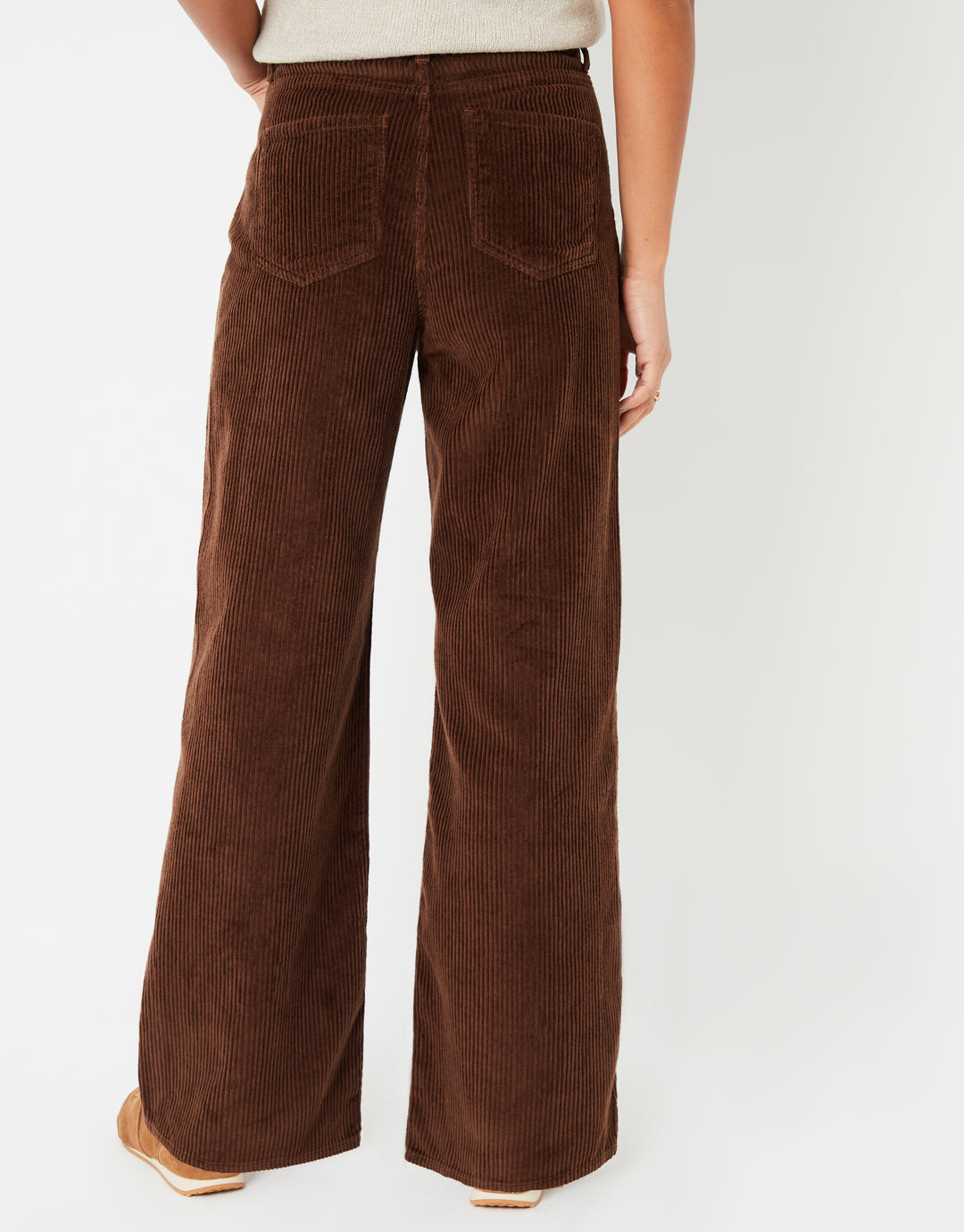 Chocolate Brown Wide Leg Corduroy Jeans