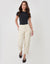 Belted Barrel Leg Jeans in Ecru