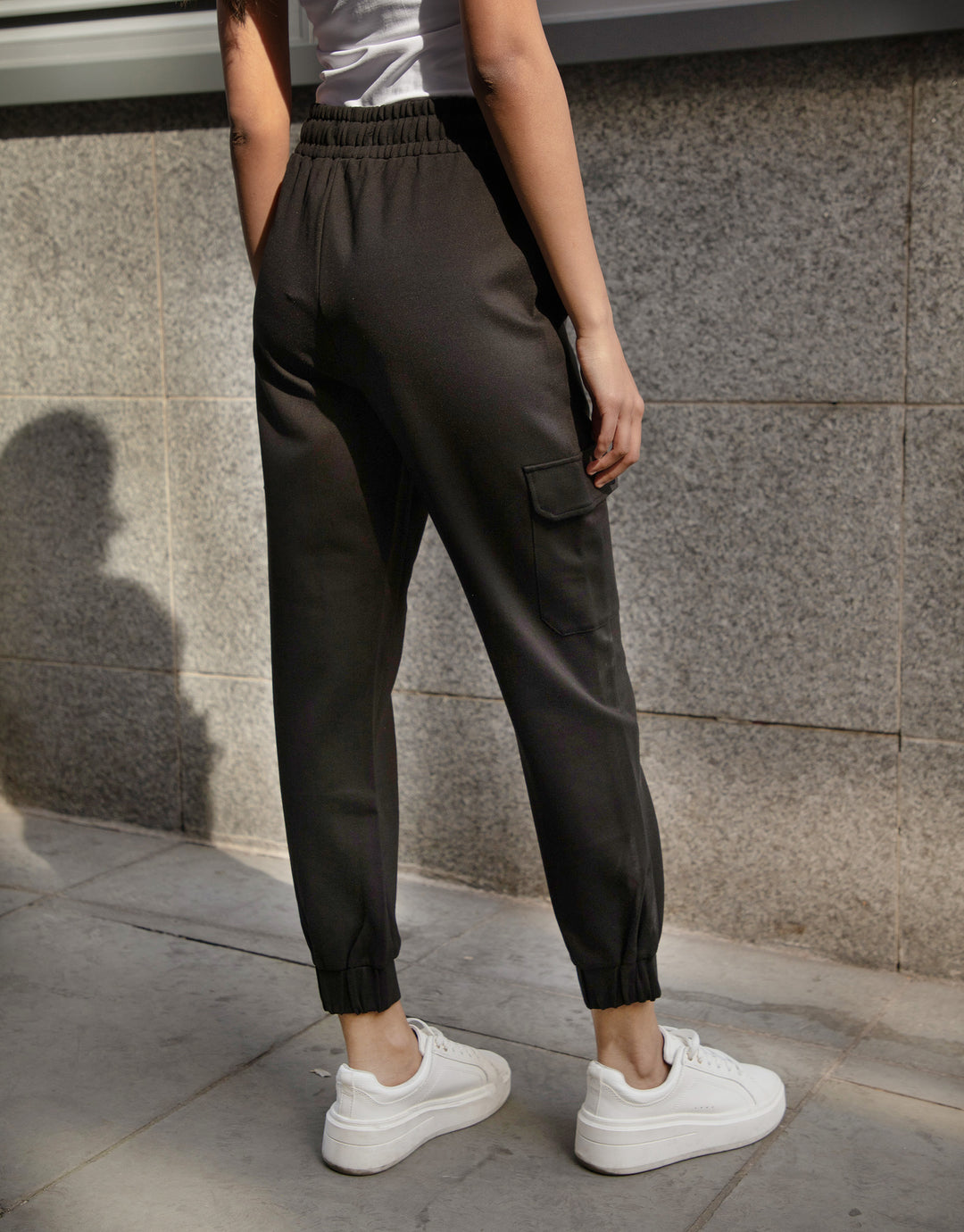 Black Cargo Ponte Joggers