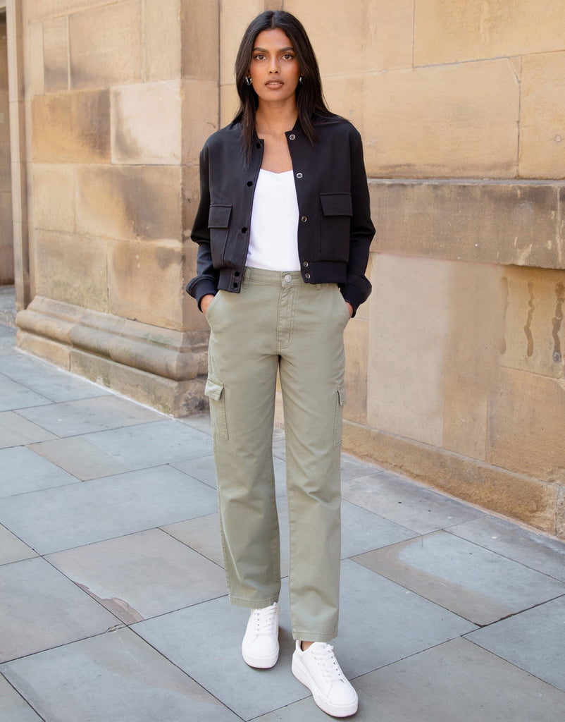 Straight Leg Combat Cargo Trousers