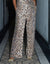 Leopard Print Sequin Trousers
