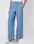 Mid Wash Striped Baggy Leg Denim Trousers