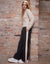 Black Side Stripe Pull On Wide Leg Trousers