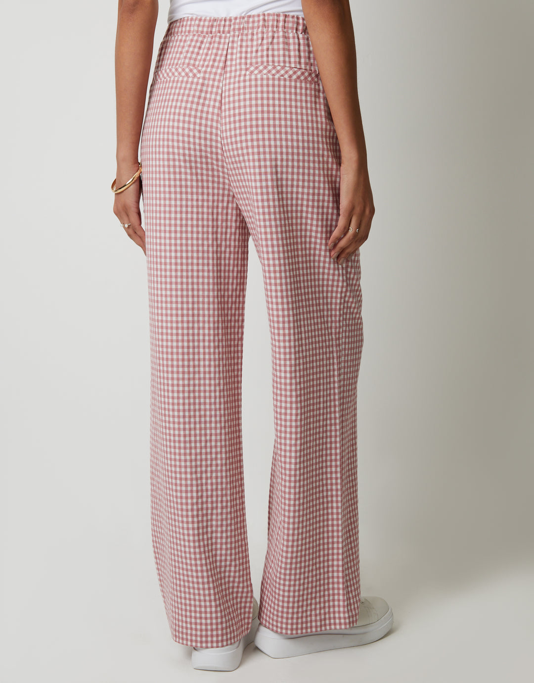 Black & Pink Gingham Wide Leg Trousers (2 Pack)