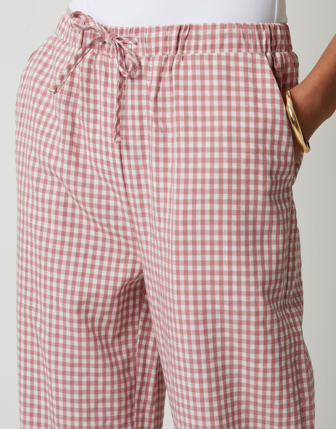 Black & Pink Gingham Wide Leg Trousers (2 Pack)