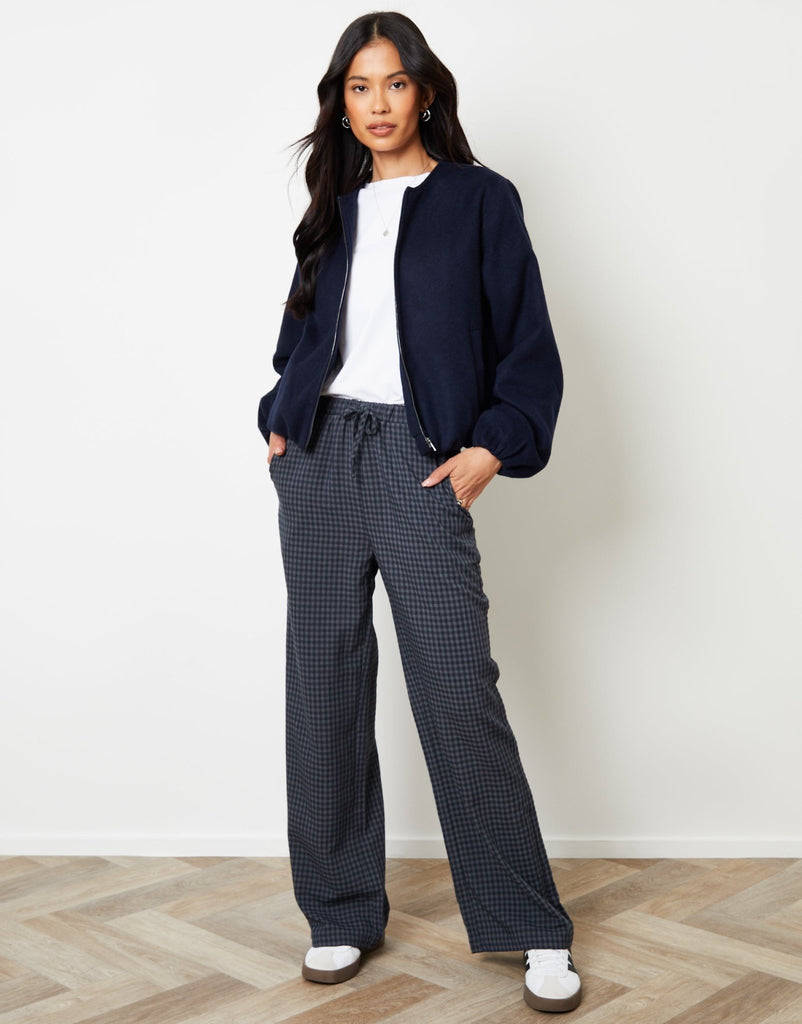 Wide Leg Trousers Gingham