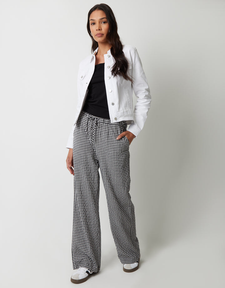 Black & Pink Gingham Wide Leg Trousers (2 Pack)