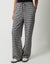 Black Gingham Wide Leg Trousers