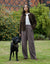 Chocolate Brown Check Straight Leg Trousers