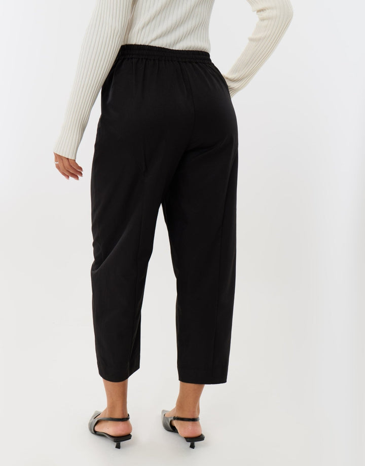 The Signature Barrel Leg Trousers in Black