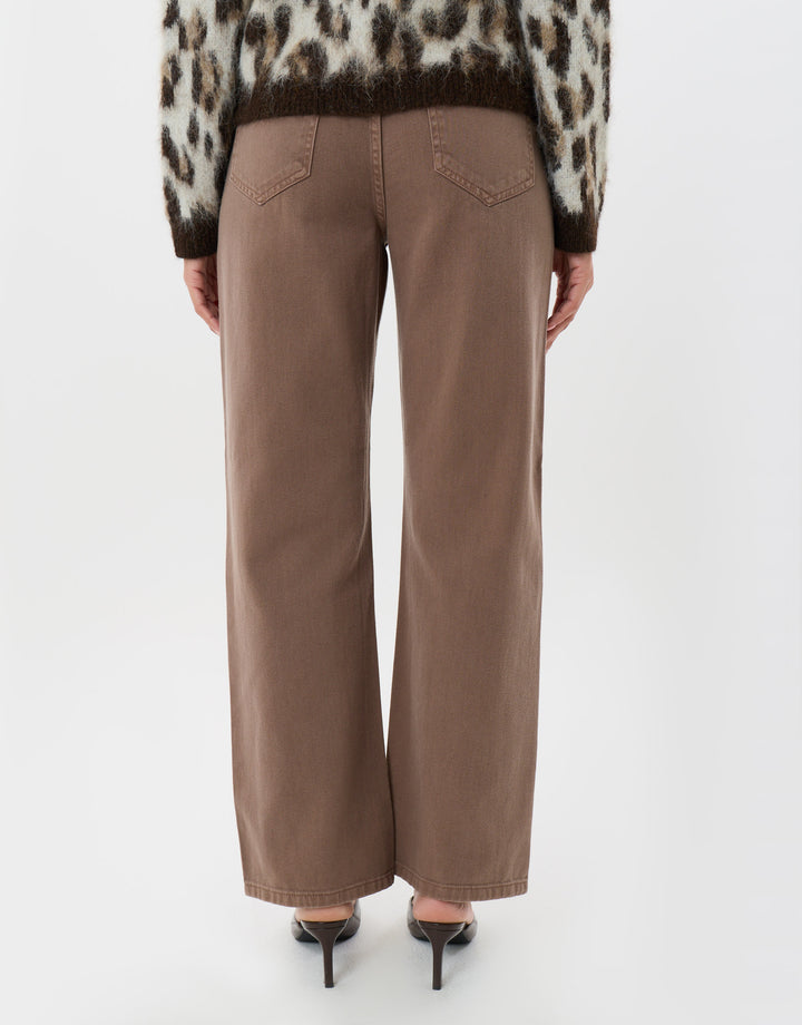 The Classic Straight Leg Jeans in Mocha Brown