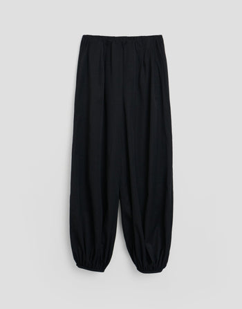 Threadbare Balloon Trousers with Pockets in Navy - flat lay