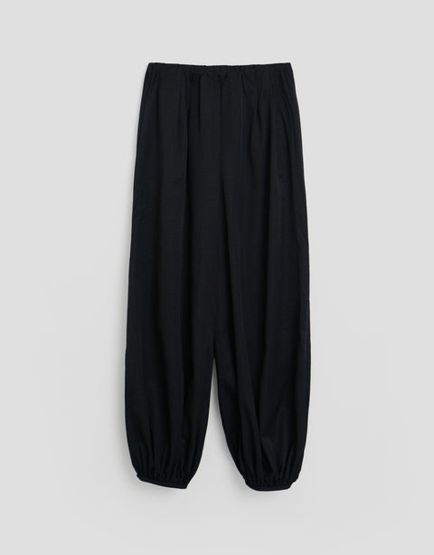 Threadbare Balloon Trousers with Pockets in Navy - flat lay