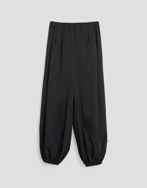 Threadbare Balloon Trousers with Pockets in Black - flat lay