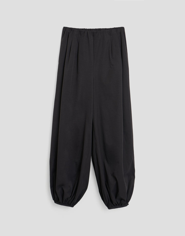 Threadbare Balloon Trousers with Pockets in Black - flat lay