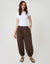 Brown Balloon Trousers with Pockets