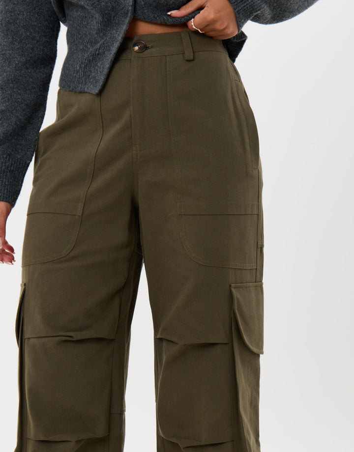 Cargo Utility Trousers in Khaki