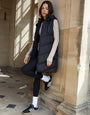 Black Longline Padded Gilet