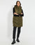 Petite Khaki Green Longline Padded Gilet