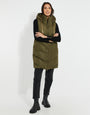 Petite Khaki Green Longline Padded Gilet