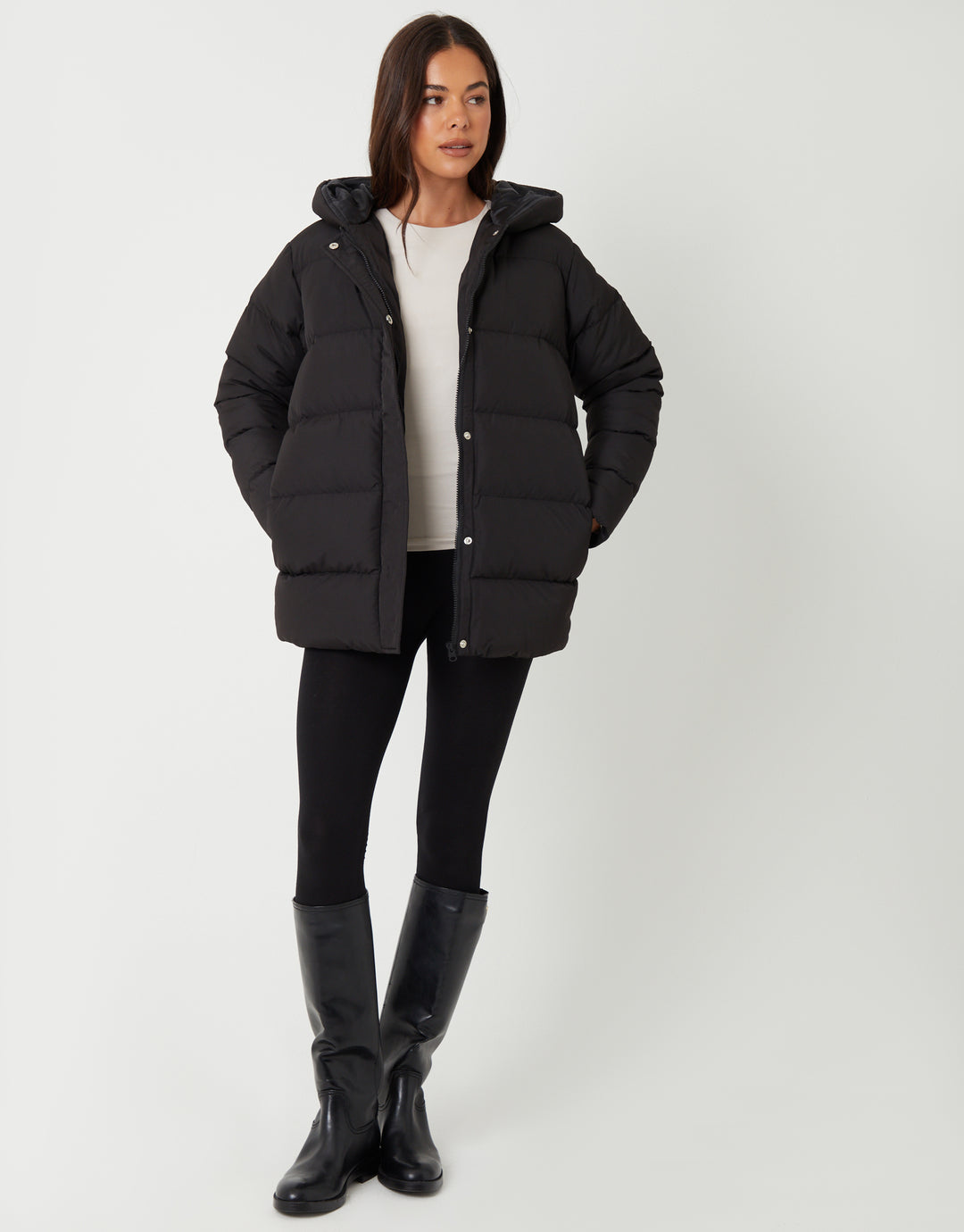 Black Petite Puffer Jacket