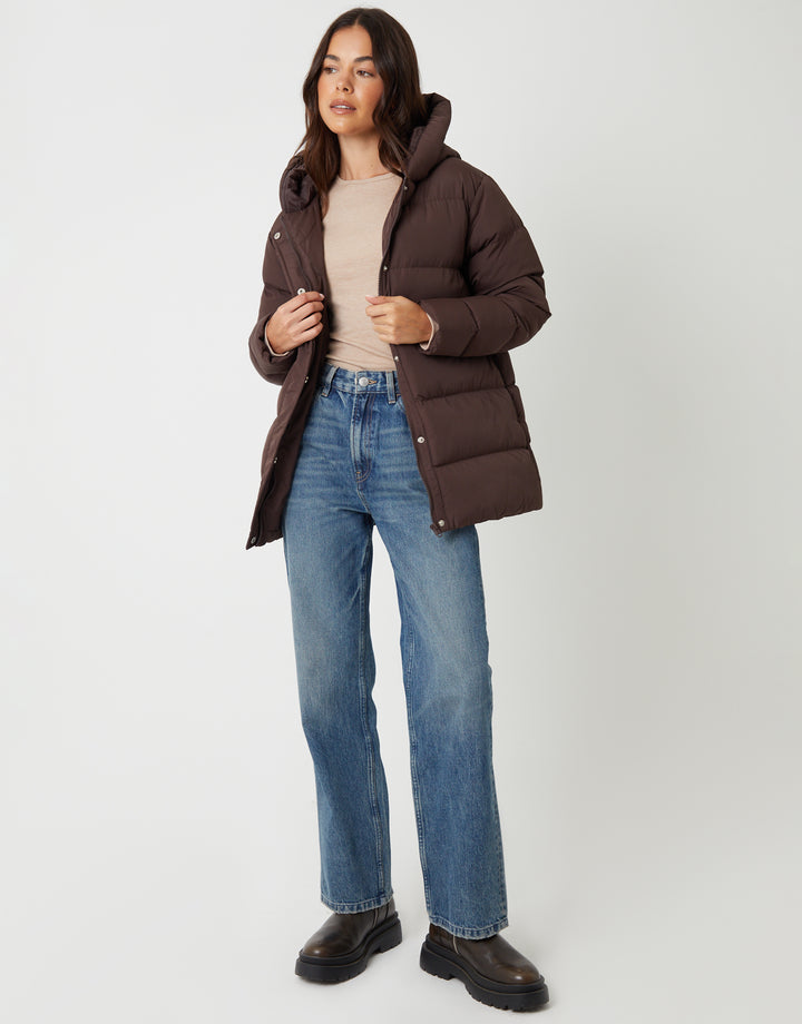 Chocolate Brown Puffer Jacket