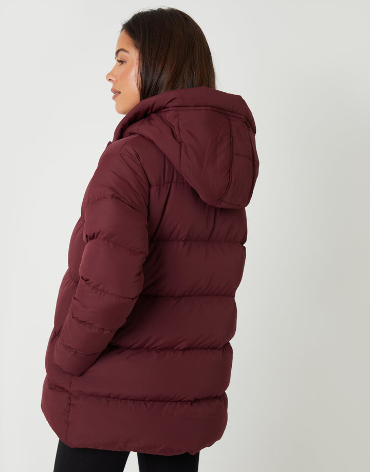 Berry Red Puffer Jacket