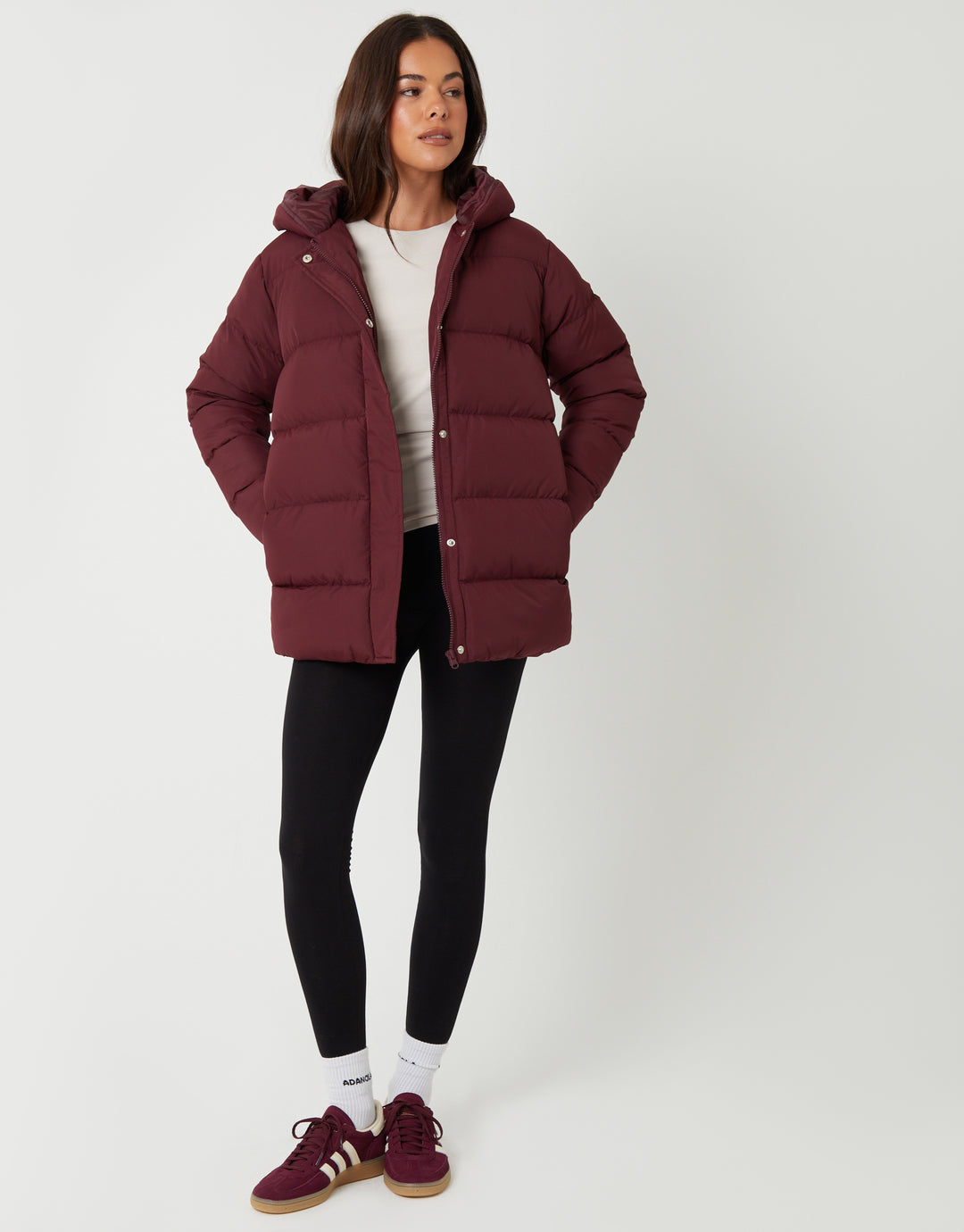 Berry Red Puffer Jacket