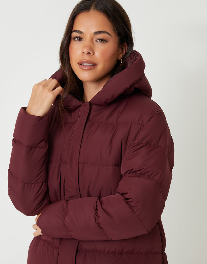 Berry Red Puffer Jacket