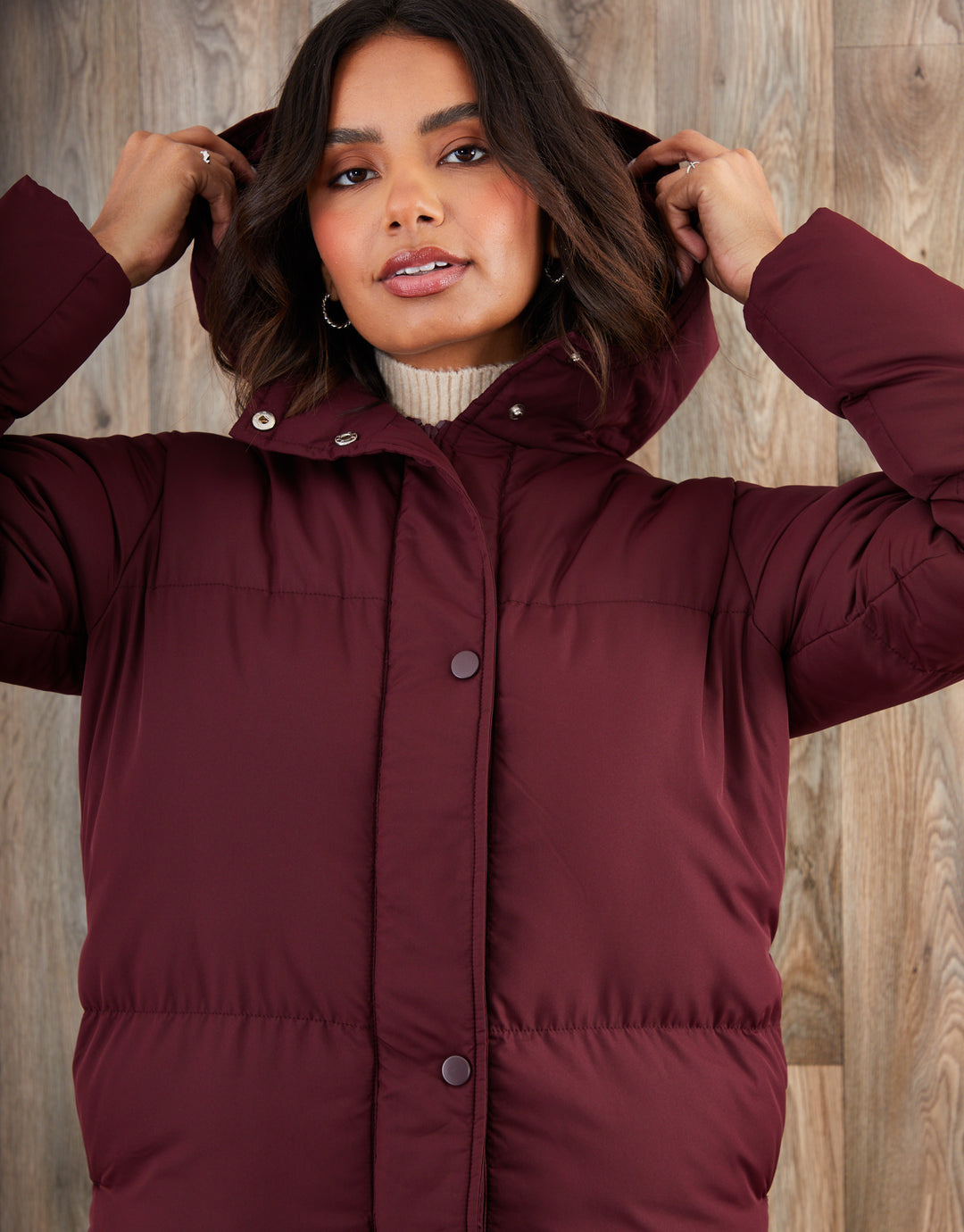 Berry Red Maxi Puffer Jacket