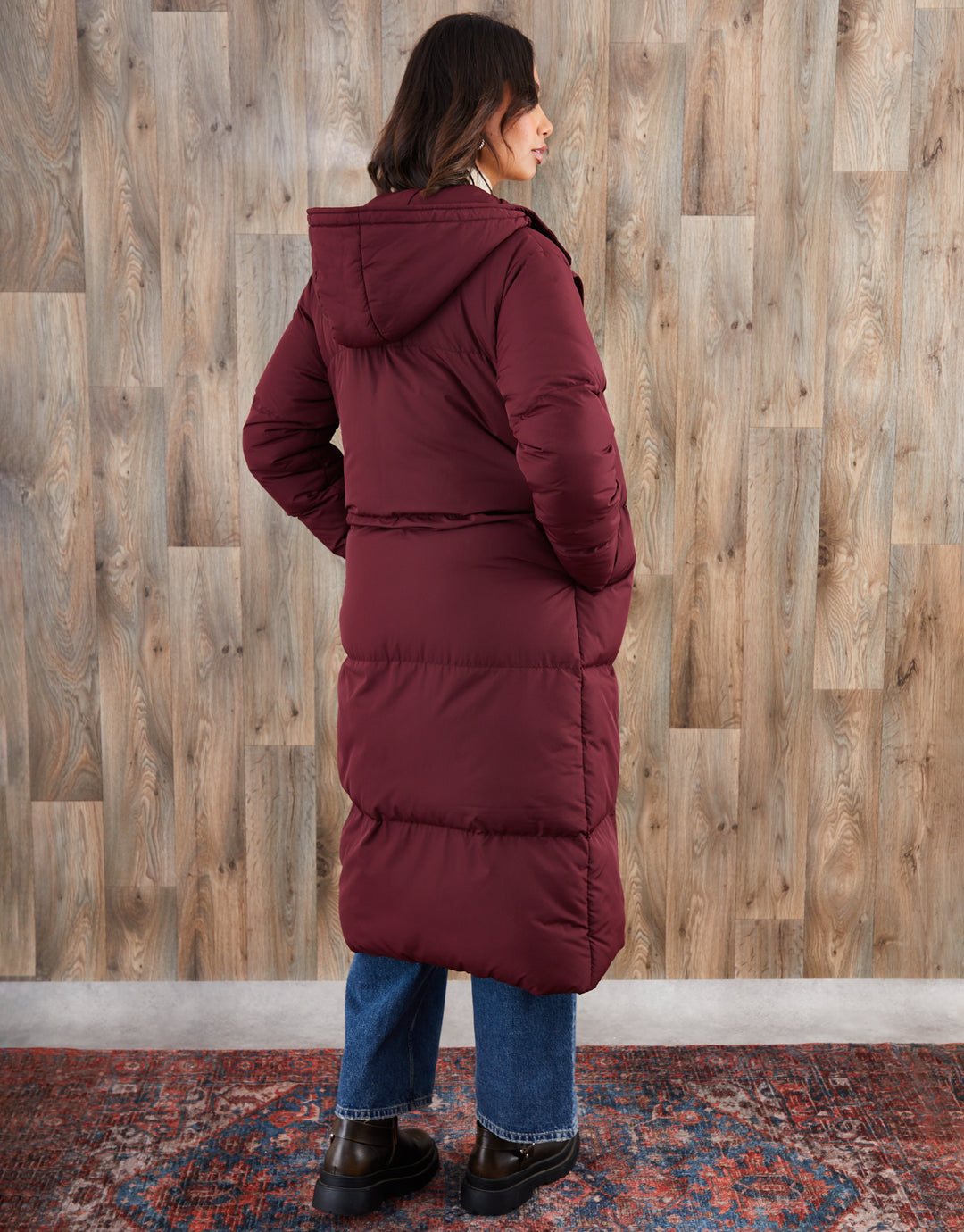 Berry Red Maxi Puffer Jacket