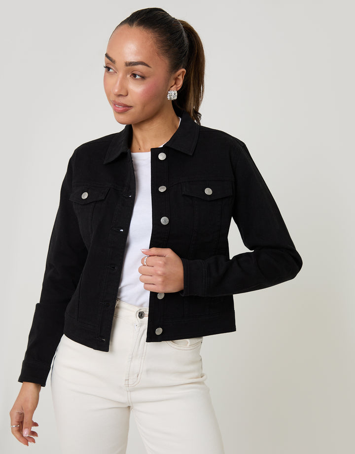 Black Wash Denim Jacket