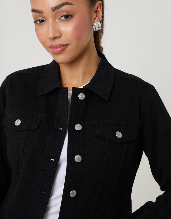 Black Wash Denim Jacket