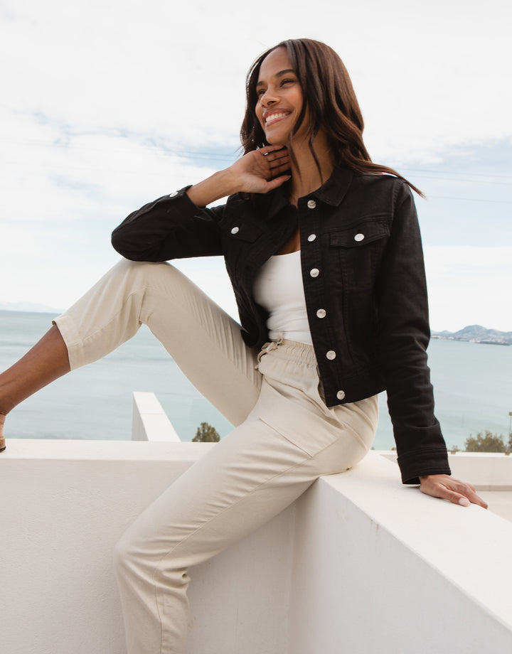 Black Wash Denim Jacket