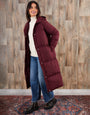 Berry Red Petite Maxi Puffer Jacket