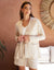 Relaxed Fit Linen Blend Blazer in Ecru