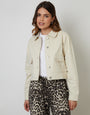 Ecru Boxy Denim Jacket