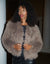 Mushroom Mongolian Faux Fur Coat