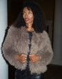 Mushroom Mongolian Faux Fur Coat