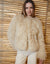 Stone Mongolian Faux Fur Coat