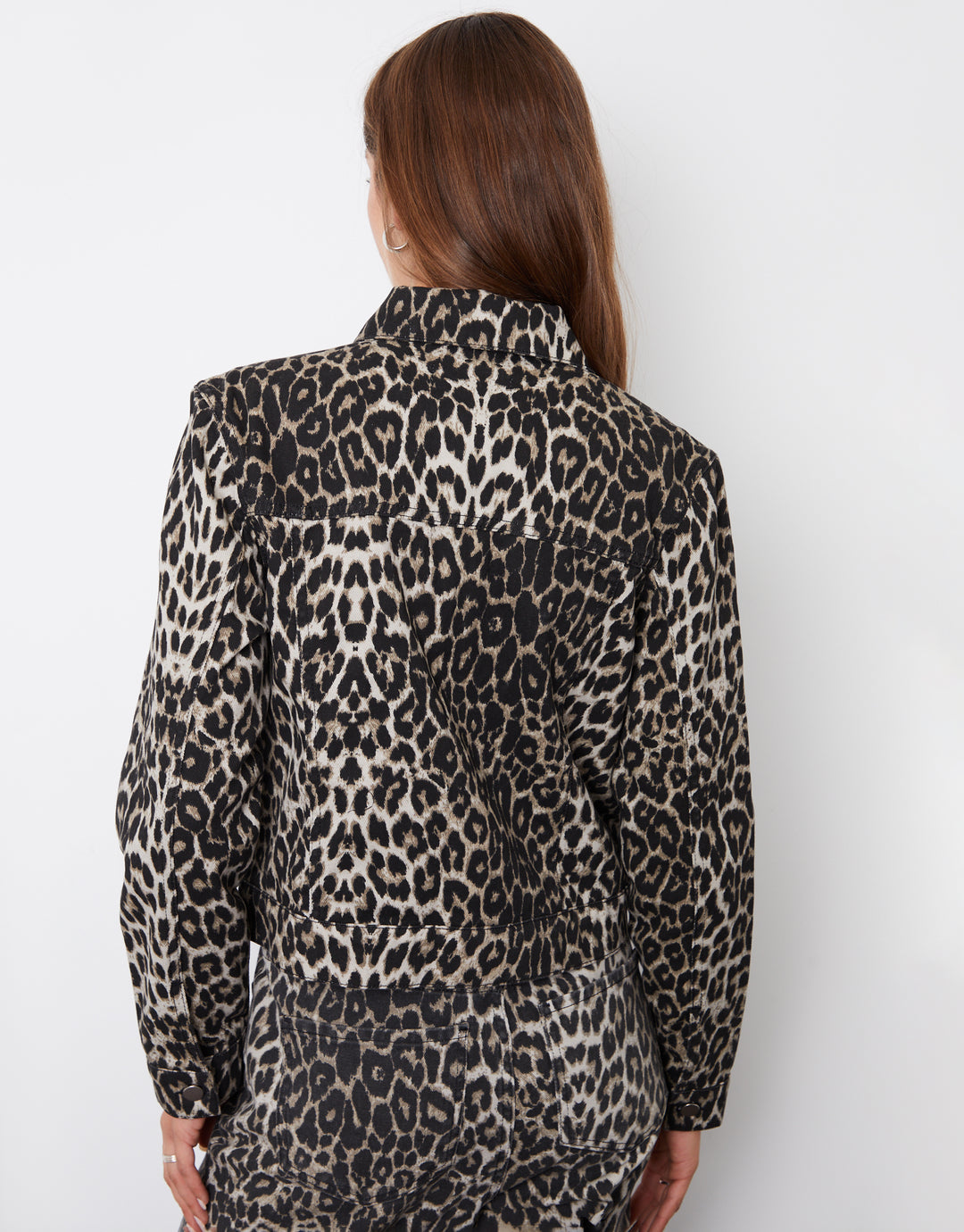Leopard Print Denim Jacket