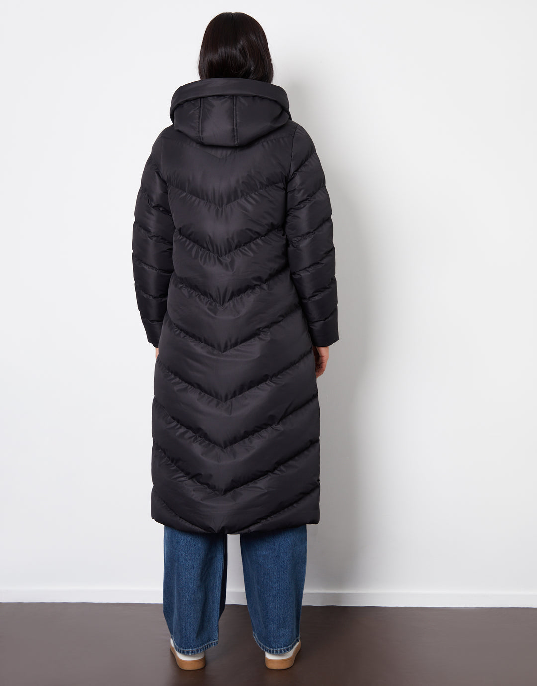 Black Padded Maxi Coat