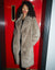 Grey Longline Faux Fur Coat