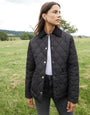 Black Cord Collar Diamond Quilted Heritage Jacket