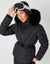 Black Belted Puffer Ski Jacket