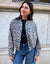 Leopard Print Bubble Hem Suedette Bomber Jacket