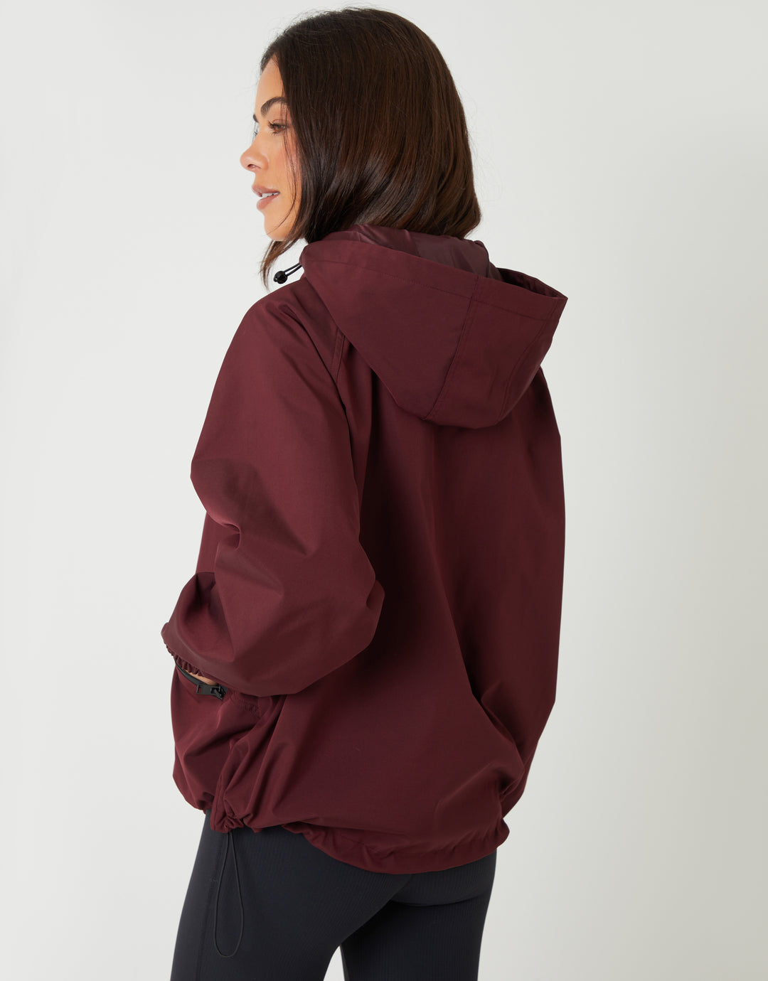 Berry Red Showerproof Hooded Jacket