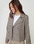 Brown Check Faux Wool Cropped Jacket