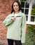 Sage Green Half Zip Borg Fleece